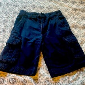 Boys navy cargo shorts size 8
